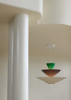 &Tradition Gio LN15 pendel, 92 cm, signalgrön - mörkblå - ecru