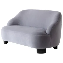 &Tradition Margas LC3 2-sits soffa, svartlackerad ek - Gentle 133