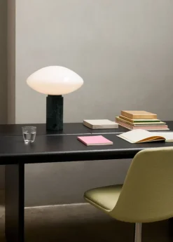 &Tradition Mist bordslampa AP17, Guatemala Verde-marmor - opalglas