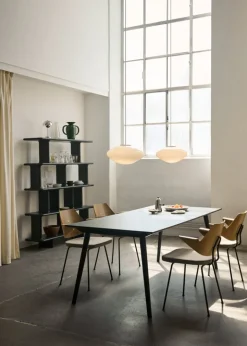 &Tradition RFH RD7 fåtölj, valnöt och bokfaner - brun