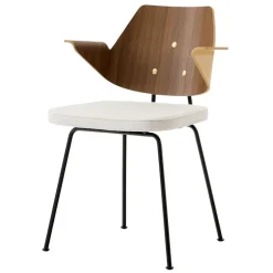 &Tradition RFH RD7 fåtölj, valnöt och bokfaner - beige