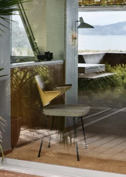 &Tradition RFH RD7 fåtölj, valnöt och bokfaner - beige