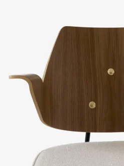 &Tradition RFH RD7 fåtölj, valnöt och bokfaner - beige