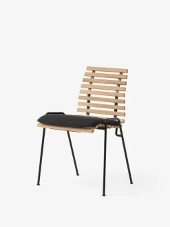 &Tradition RFH RD4, terrassstol, svart - teak