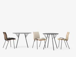 &Tradition RFH RD4, terrassstol, svart - teak