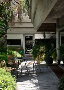 &Tradition RFH RD4, terrassstol, svart - teak