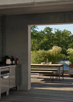 &Tradition Ville AV26 bord, 220 x 90 cm, teak - varm svart