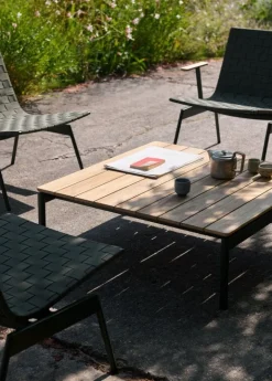 &Tradition Ville AV50 utebord, 90 x 90 cm, teak - bronsgrön