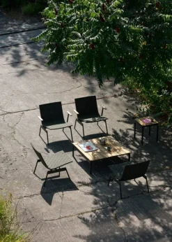 &Tradition Ville AV50 utebord, 90 x 90 cm, teak - bronsgrön