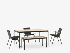 &Tradition Ville AV34 utomhusfåtölj, varm svart