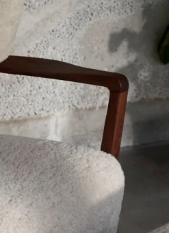 &Tradition Wulff ATD2 loungefåtölj och ATD3 puff, Moonlight - valnöt