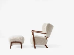 &Tradition Wulff ATD3 puff, Moonlight - valnöt