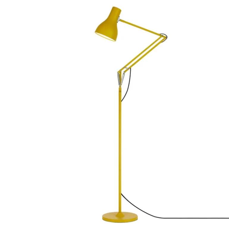 Anglepoise Type 75 golvlampa, Margaret Howell Edition, gulockra