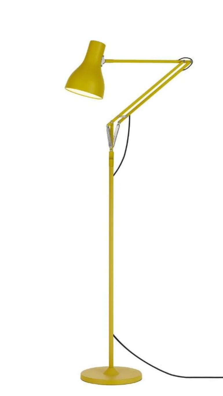 Anglepoise Type 75 golvlampa, Margaret Howell Edition, gulockra