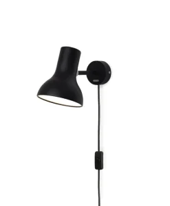 Anglepoise Type 75 Mini vägglampa med kabel, jet svart