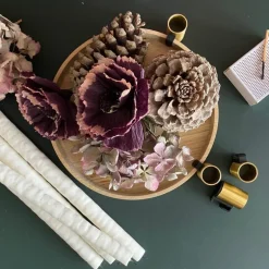 applicata Luna ljusstake, ek - mässing