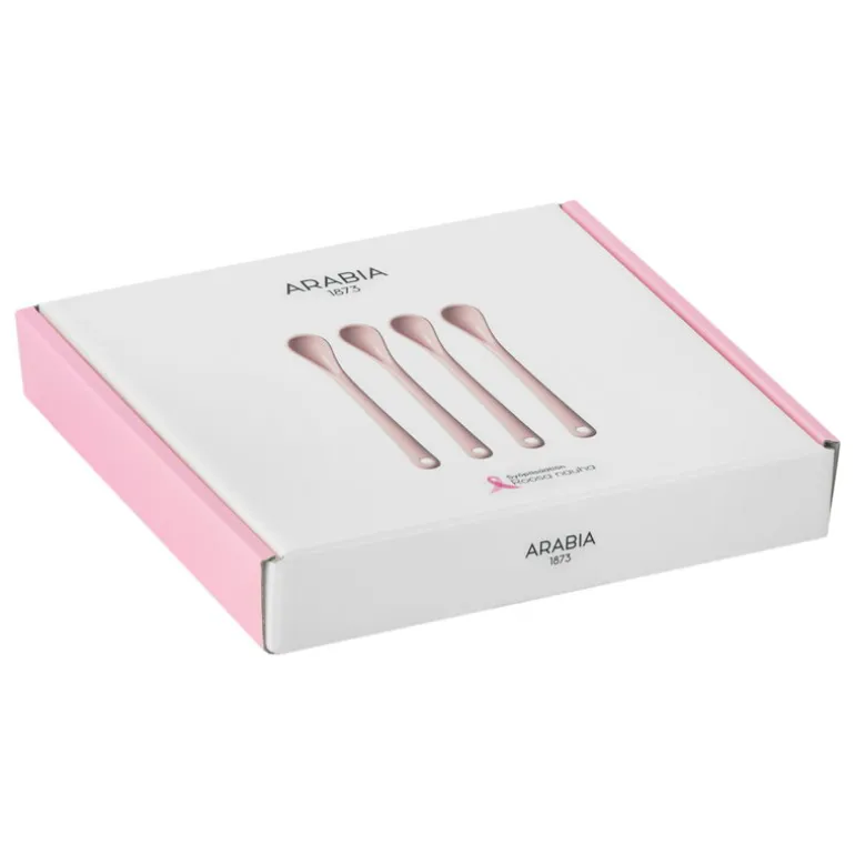 Arabia Ilona, sked, 15 cm, 4-pack, Pink Ribbon
