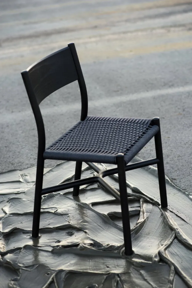 Ariake Ariake stol, svart - tygremmar