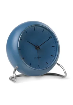 Arne Jacobsen AJ City Hall bordsklocka med larm, stone blue