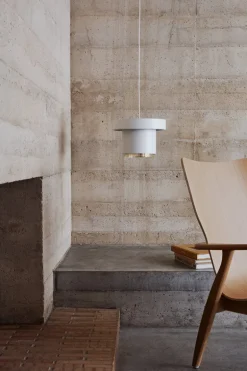 Artek A201 pendellampa, vit - mässing