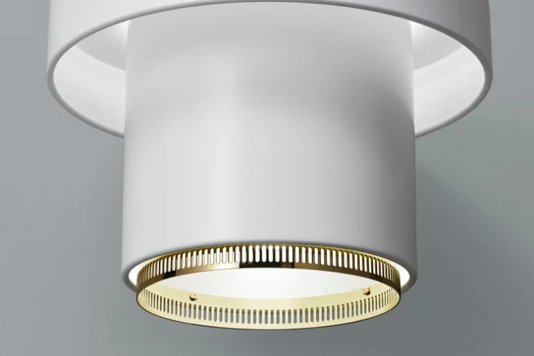 Artek A201 pendellampa, vit - mässing