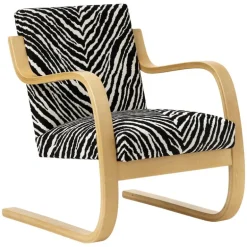 Artek Aalto Armchair 402, honungsbetsad - Zebra
