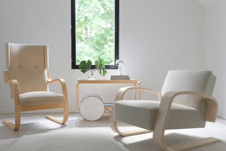 Artek Aalto Armchair 401, honungsbets - Vidar 323