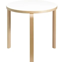 Artek Aalto 90B bord, björk - vitt laminat