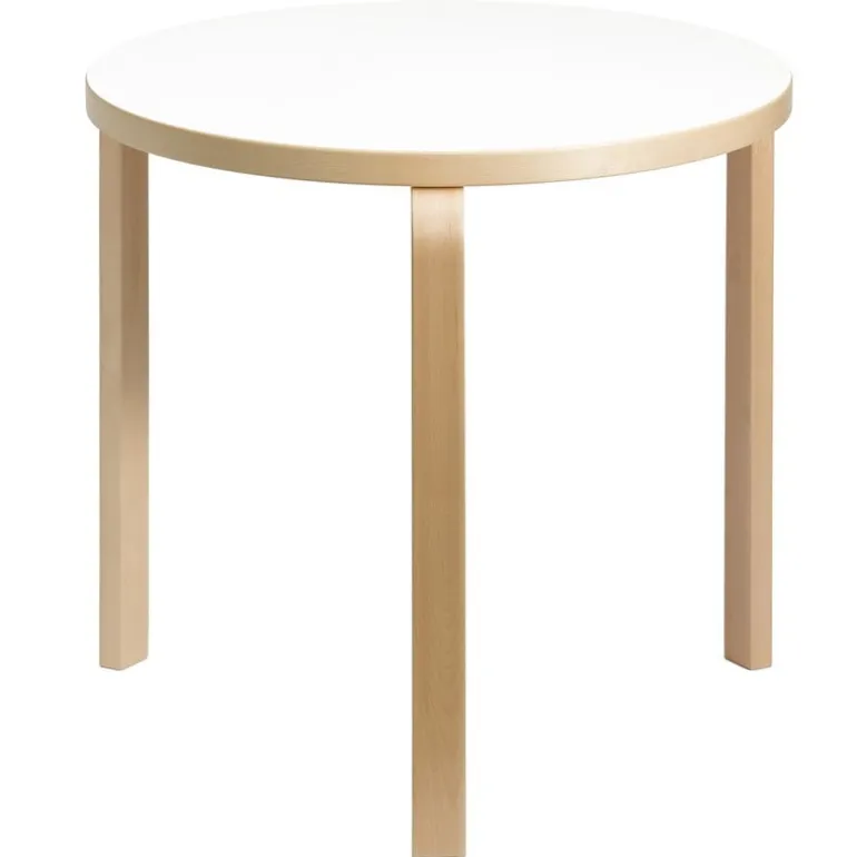 Artek Aalto 90B bord, björk - vitt laminat