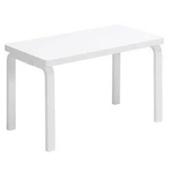 Artek Aalto bänk 153B, heltäckande sits, vit