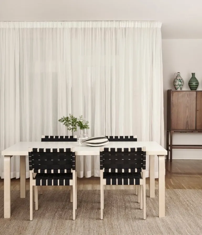 Artek Aalto bord 83, björk - vitt laminat