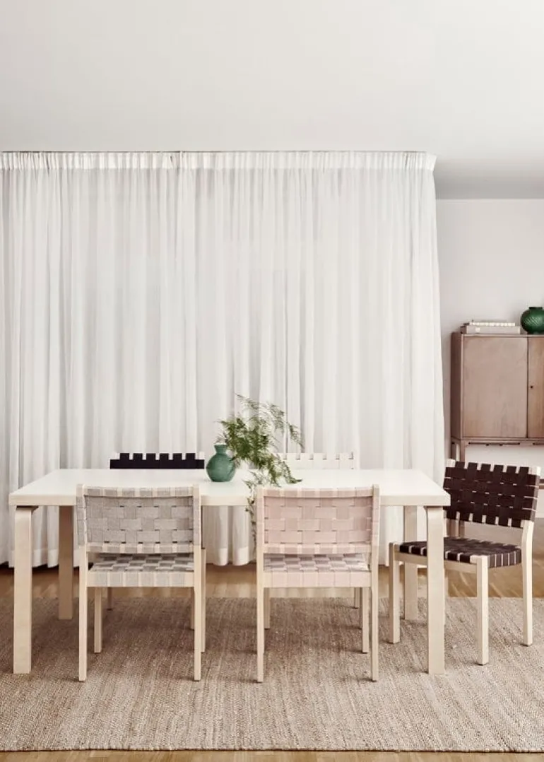 Artek Aalto bord 83, björk - vitt laminat