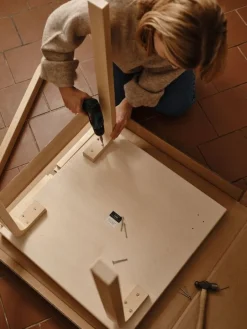 Artek Aalto bord 80C, 60 x 60 cm, björk