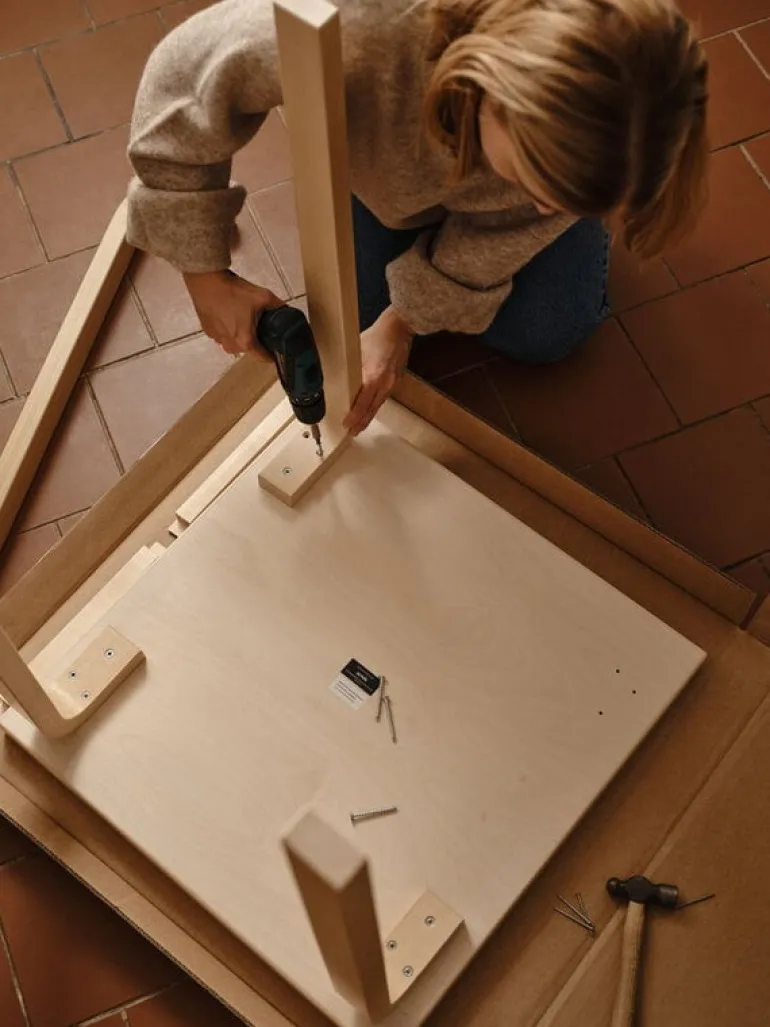 Artek Aalto bord 80C, 60 x 60 cm, björk