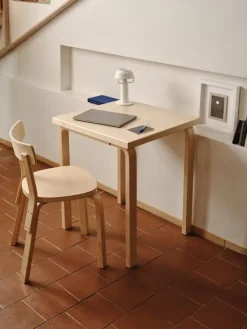 Artek Aalto bord 80C, 60 x 60 cm, björk