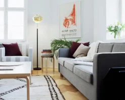 Artek Aalto golvlampa A808, mässing