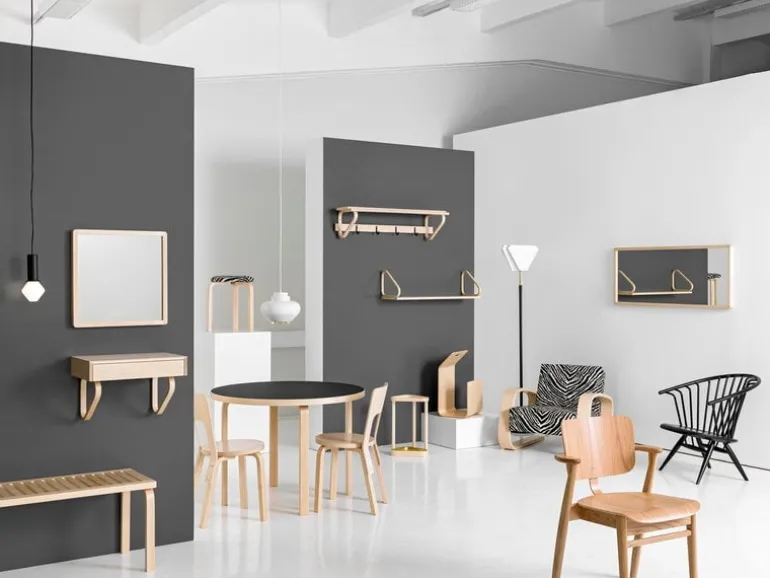 Artek Aalto golvlampa A810, mässing