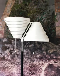 Artek Aalto golvlampa A810, rostfritt stål
