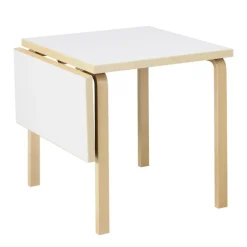 Artek Aalto klaffbord DL81C, björk - vitt laminat