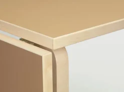 Artek Aalto klaffbord DL81C, björk - lera/valnöt linoleum