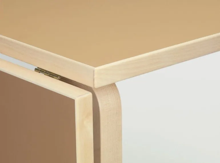 Artek Aalto klaffbord DL81C, björk - lera/valnöt linoleum