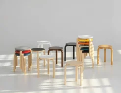 Artek Aalto pall 60, röd - björk