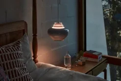 Artek Aalto pendellampa A333 "Turnip", vit - mässing