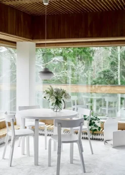 Artek Aalto pendellampa A333 "Turnip", vit - mässing