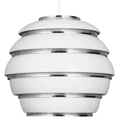 Artek Aalto pendellampa A331 ”Beehive”, vit - krom