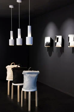 Artek Aalto pendellampa A110 ”Hand Grenade”, helvit