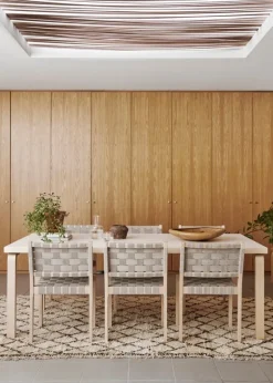 Artek Aalto stol 611, björk - naturlig/svart vävning