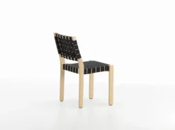 Artek Aalto stol 611, björk - svart vävning