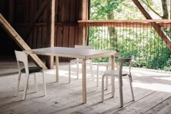 Artek Aalto stol 68, björk - vit laminat