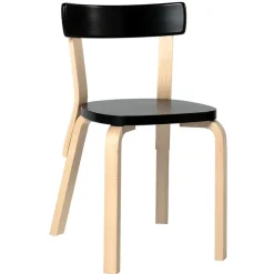 Artek Aalto stol 69, svart